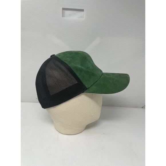 Vianel New York Hat Cap Green Size 58 Snap‎ Back Suede Made In Italy Darted main image 12